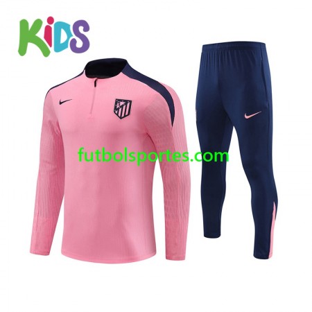 Atlético Madrid Niño Sudadera de Entrenamiento Trajes Rosado 2024/2025